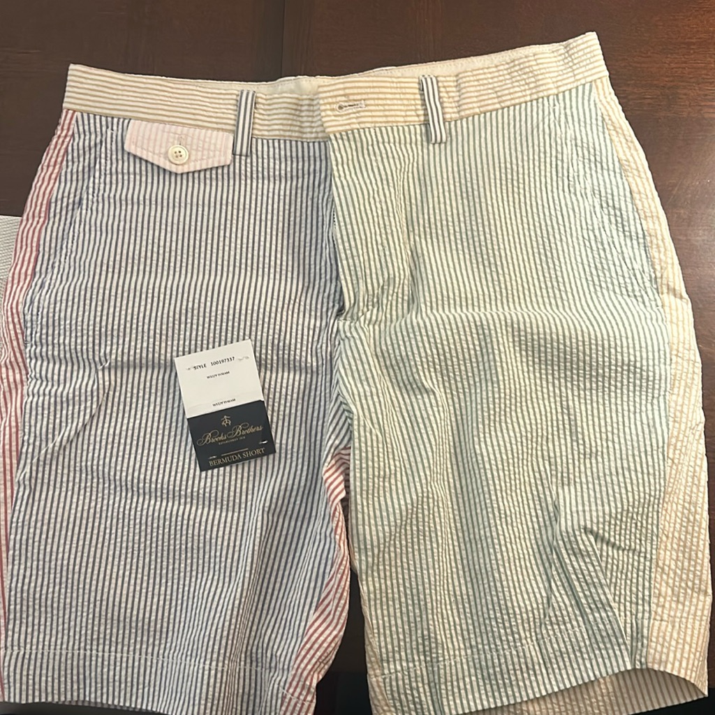 Brand New Brooks Brothers Seersucker Fun Stripe Shorts